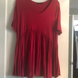 Comfy flowy blouse, darker pink